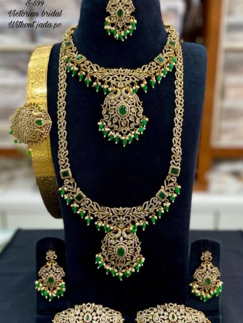 Royal Bridal Matte Finish Jewelry Set – Available in 3 Stunning Colors