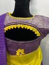 Yellow and purple half Saree