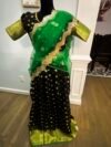 Black & Green organza half Saree