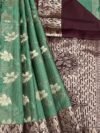 Elegant kanchi pattu in unique colour combination and heavy pallu