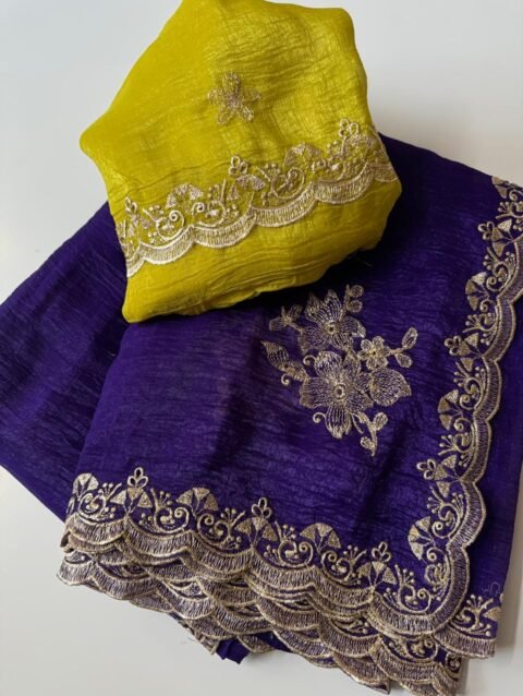 Beautiful Premium Quality crunchy Designer Saree